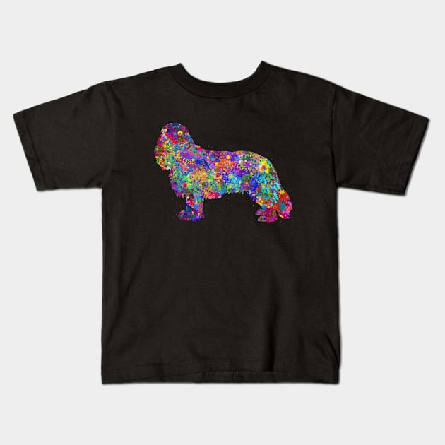 cavalier king charles spaniel dog Kids T-Shirt by Yahya Art